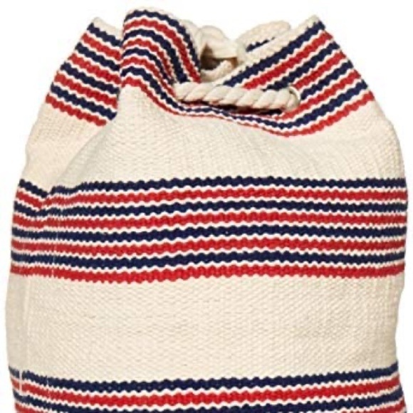 Seafolly Women's Stripe Bucket Bag with Long Braided Shoulder Strap, Car… - Picture 3 of 5
